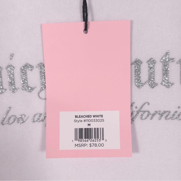 NWT JUICY COUTURE SET Pants + Pullover Sweater BLEACHED WHITE Size MEDIUM - Picture 12 of 16